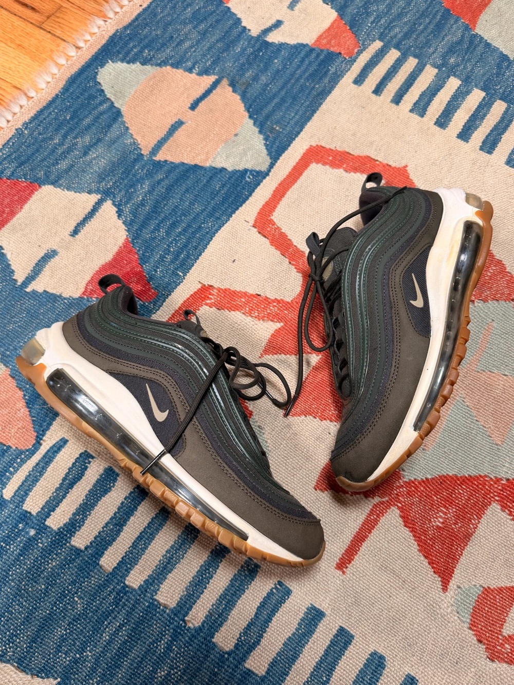 Nike Air Max 97 Olive Green Sneakers Size 7.5 - Picture 4 of 8